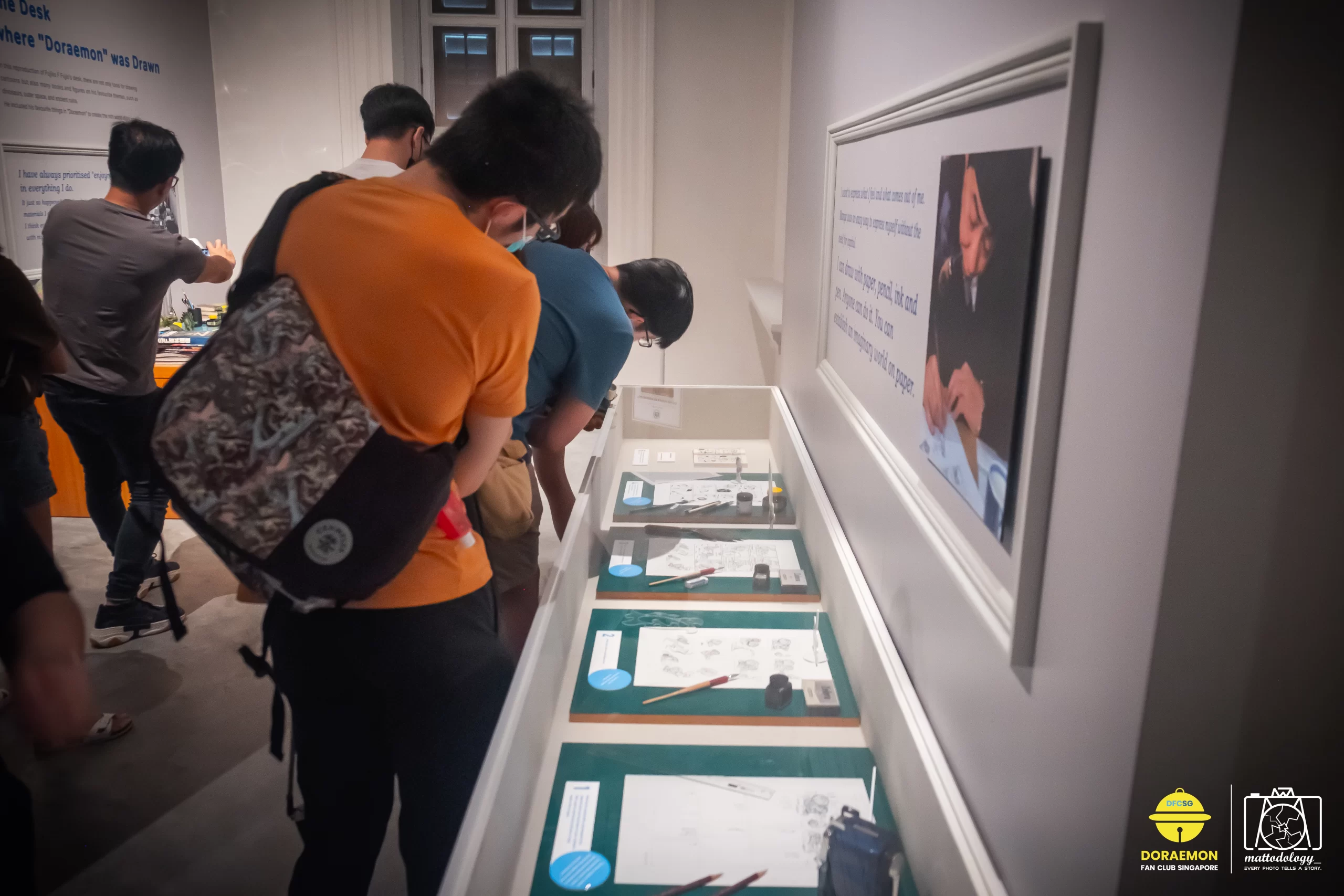 TDES 2022 MANGA Original Drawings Exhibition People Looking At The Sketches in Fujiko F Fujio Section