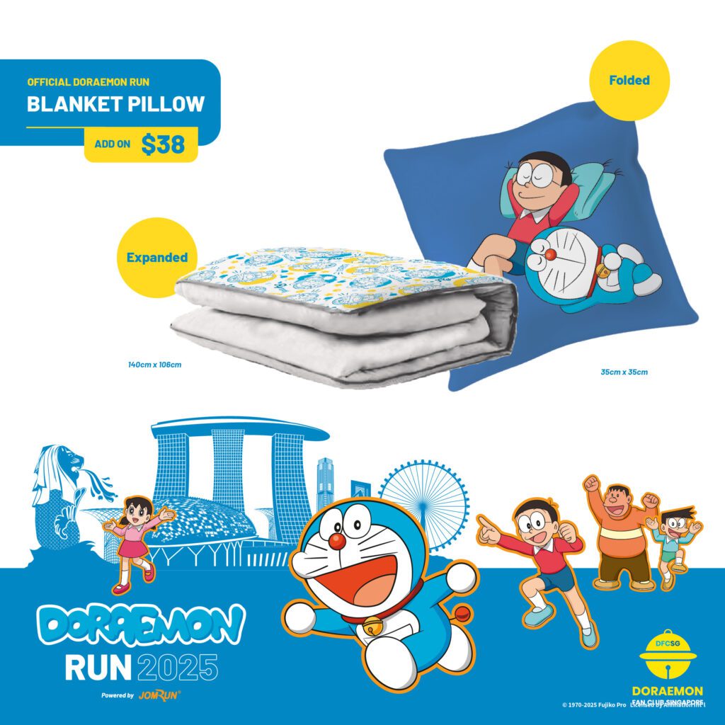 Doraemon Run Singapore 2025 Add On Blanket Pillow