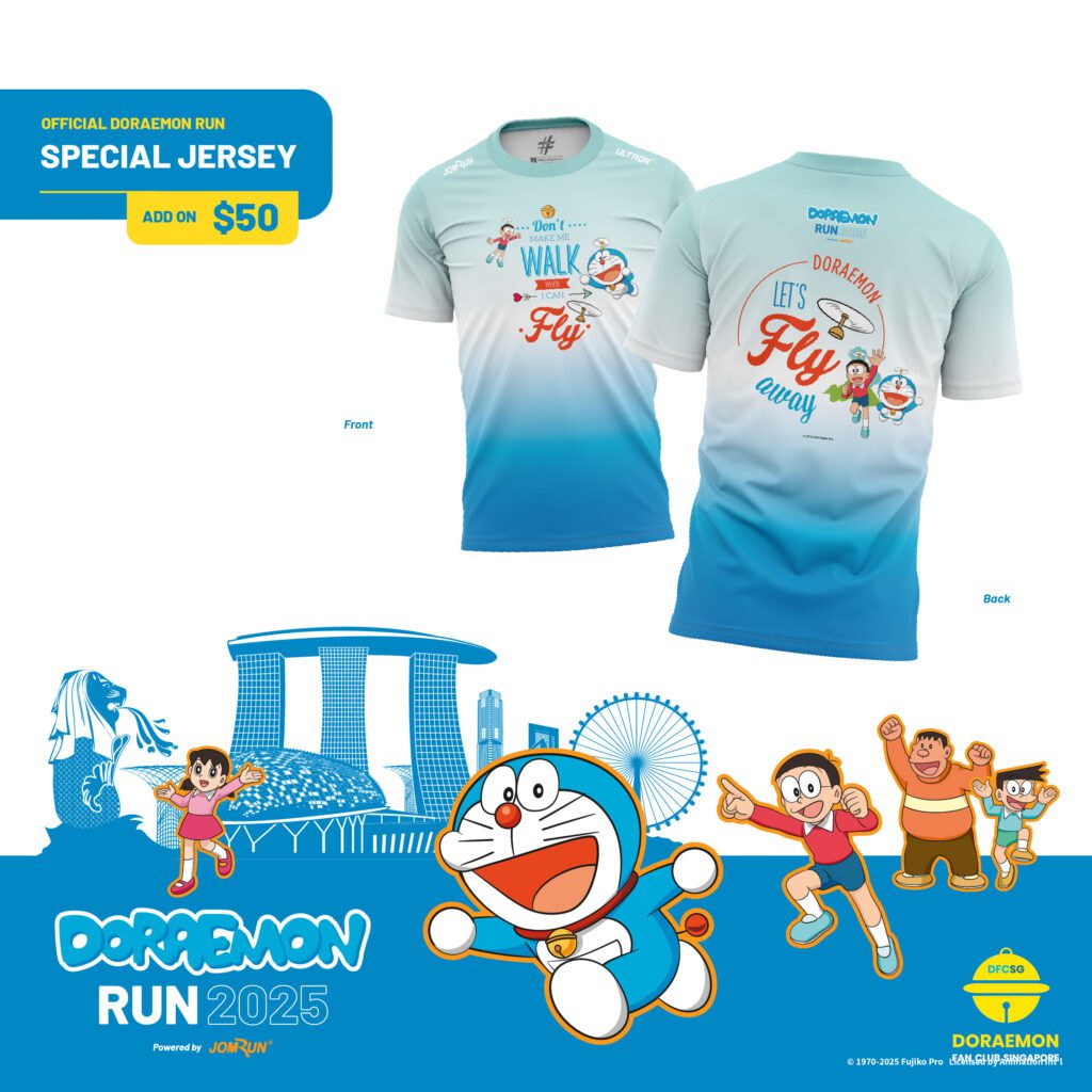 Doraemon Run Singapore 2025 Add On Special Jersey