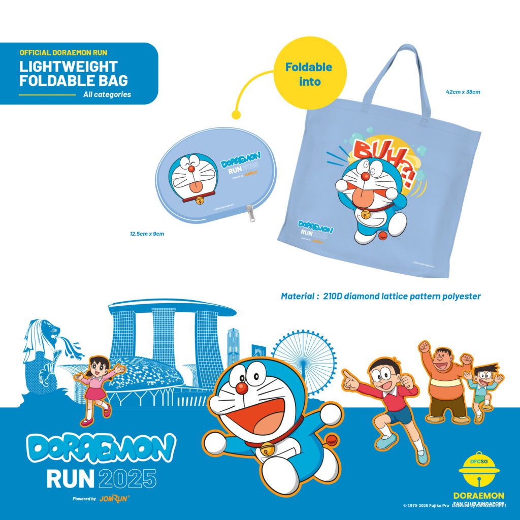 Doraemon Run Singapore 2025 Lightweight Foldable Bag